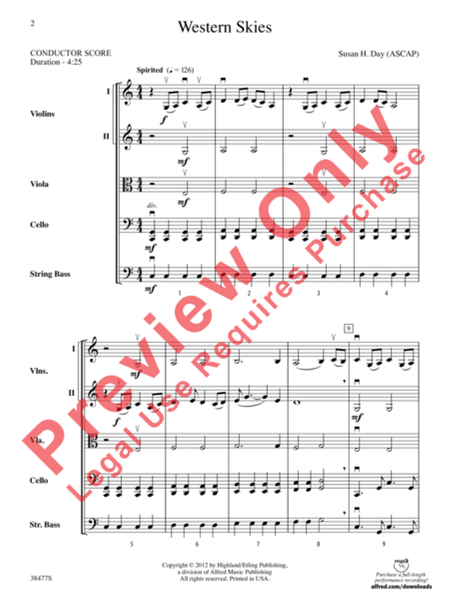 Western Skies String Orchestra scores gallery preview page 3