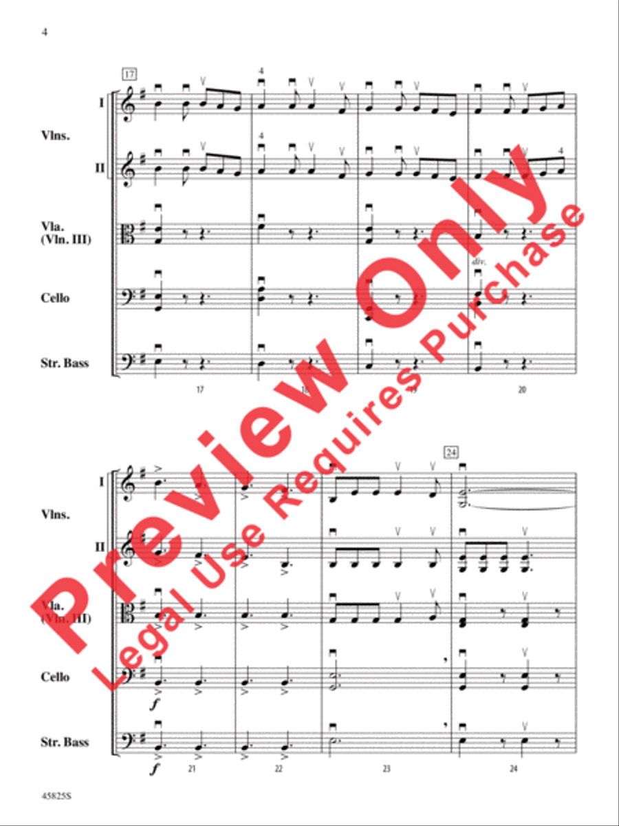 When Johnny Comes Marching Home String Orchestra scores gallery preview page 4