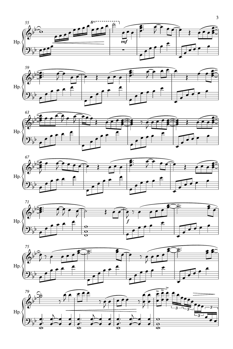 Rewrite The Stars Harp scores gallery preview page 3