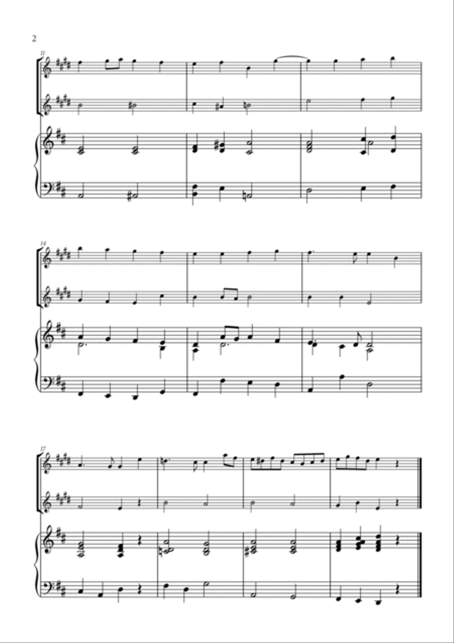 L. v. Beethoven - Ode to Joy (from Symphony No. 9) (for Trumpet, Clarinet and Piano) B-Flat Clarinet scores gallery preview page 2