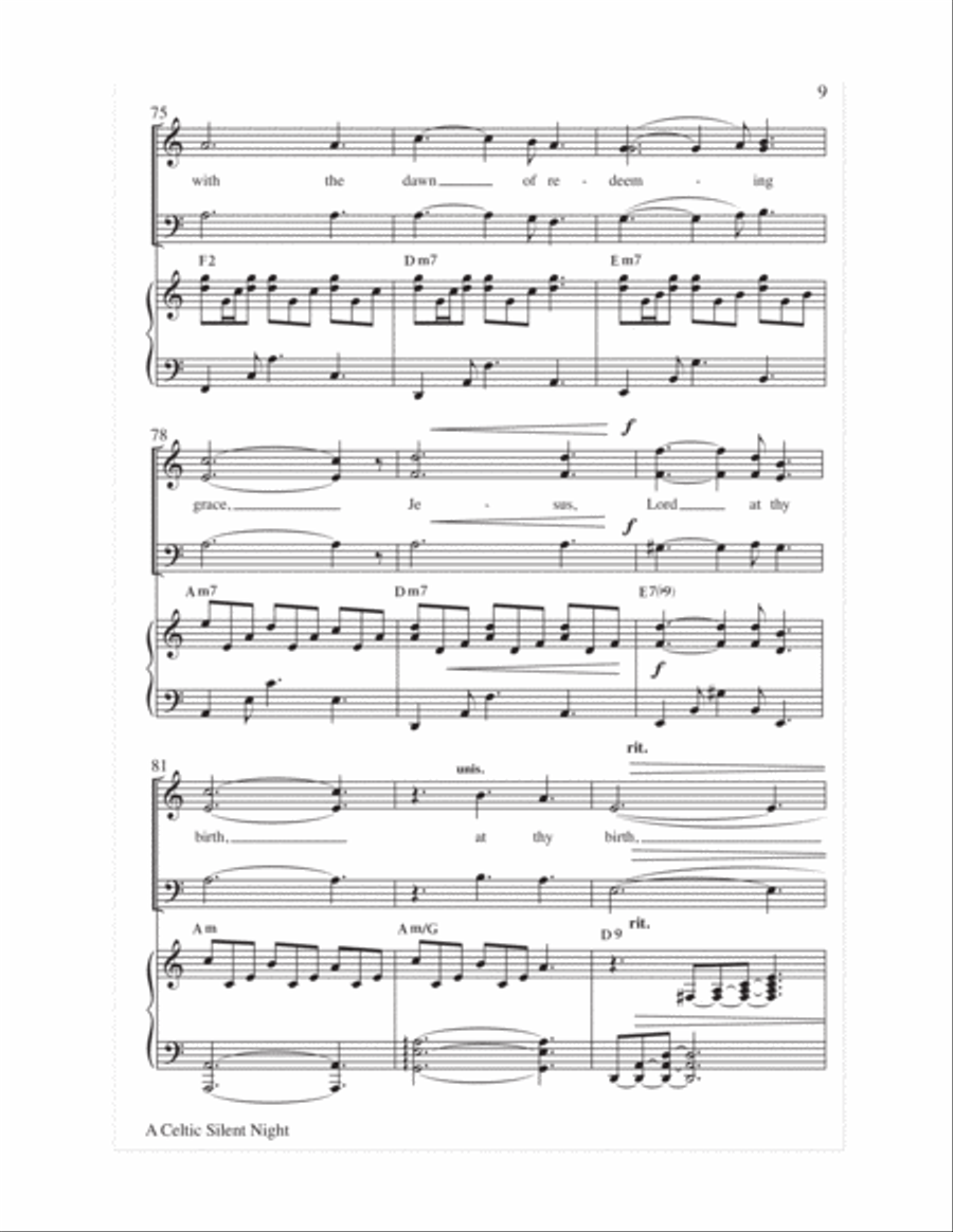 A Celtic Silent Night 3-Part scores gallery preview page 10