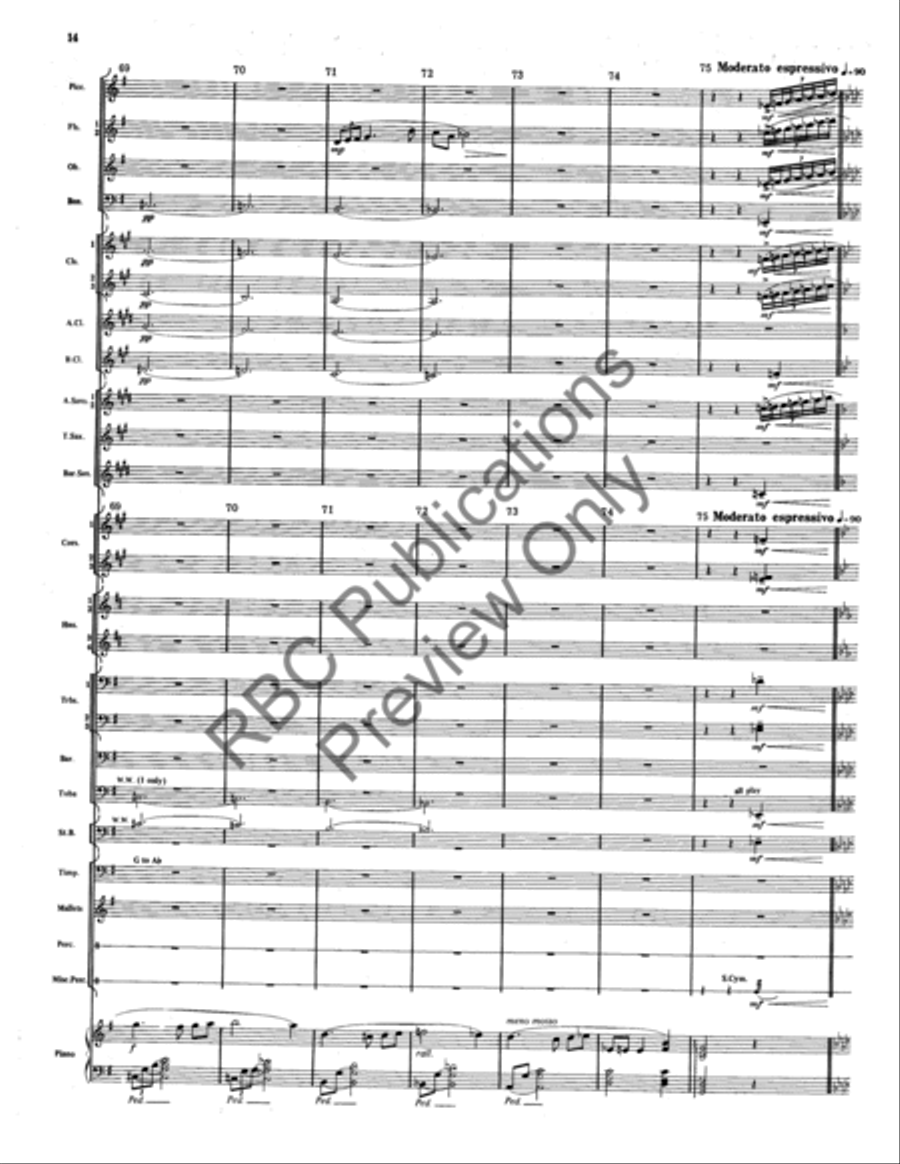 Concertante For Piano And Band Concert Band scores gallery preview page 15