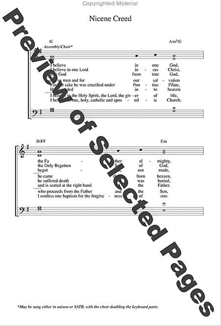 Jubilation Mass - Choral / Accompaniment edition 4-Part scores gallery preview page 15