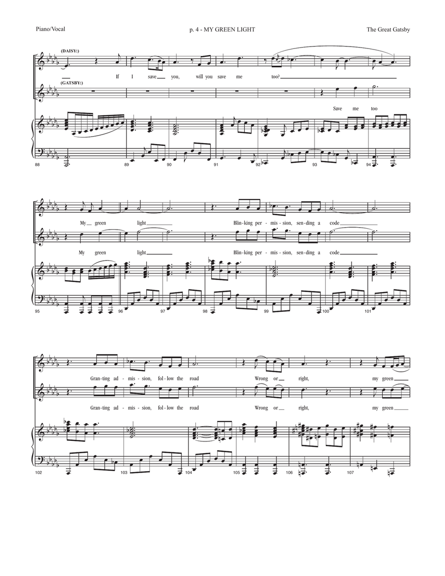 My Green Light Tenor Voice scores gallery preview page 4