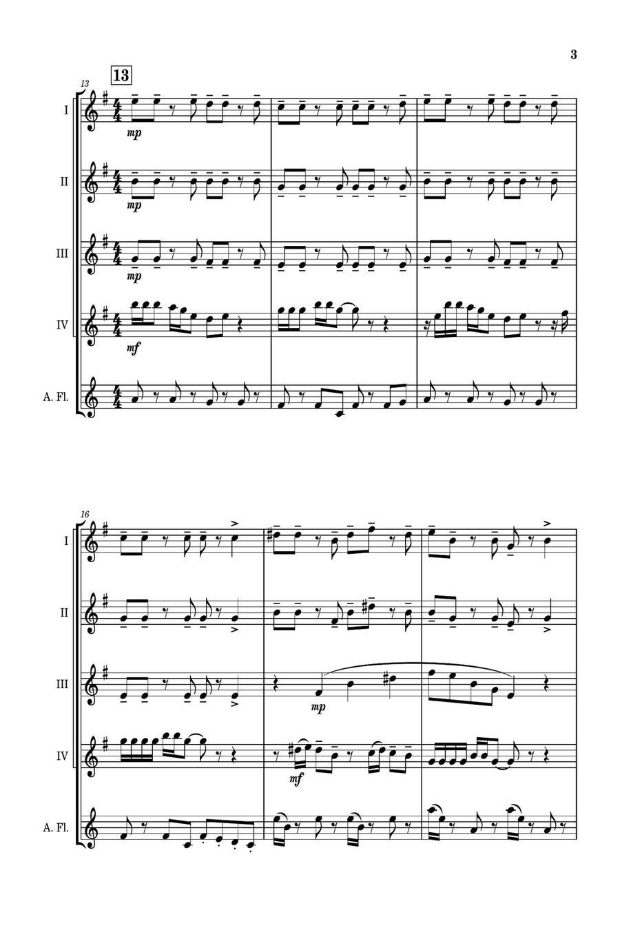 Breakfast In America Woodwind Quintet scores gallery preview page 4