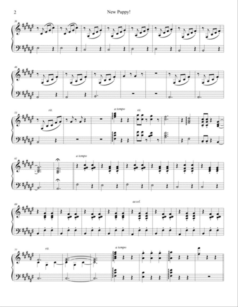 New Puppy! Piano Solo scores gallery preview page 2
