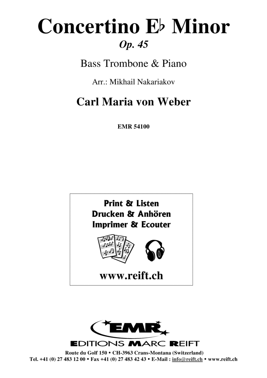 Concertino Eb Minor Trombone scores gallery preview page 1