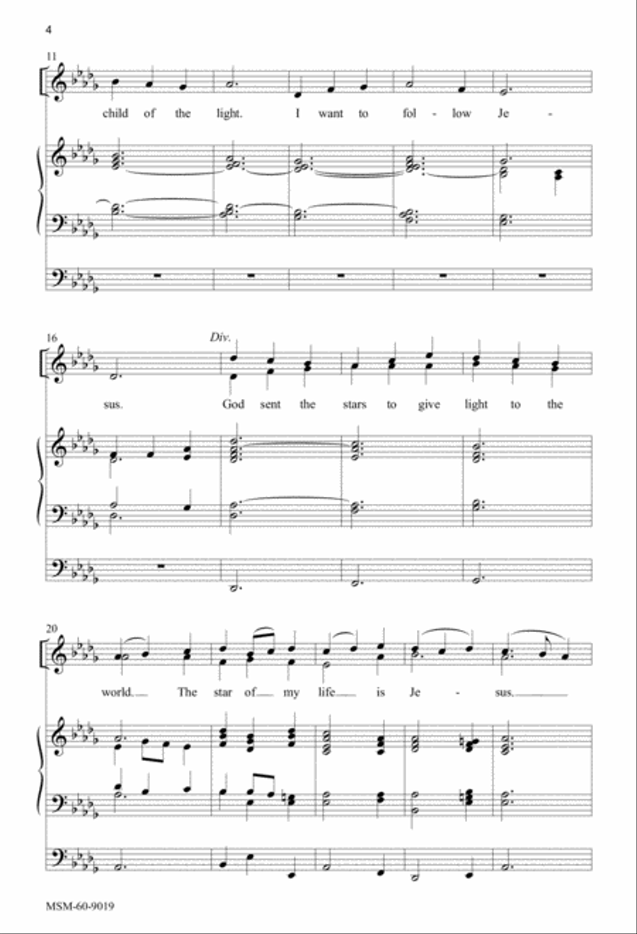 I Want to Walk as a Child of the Light 4-Part scores gallery preview page 3