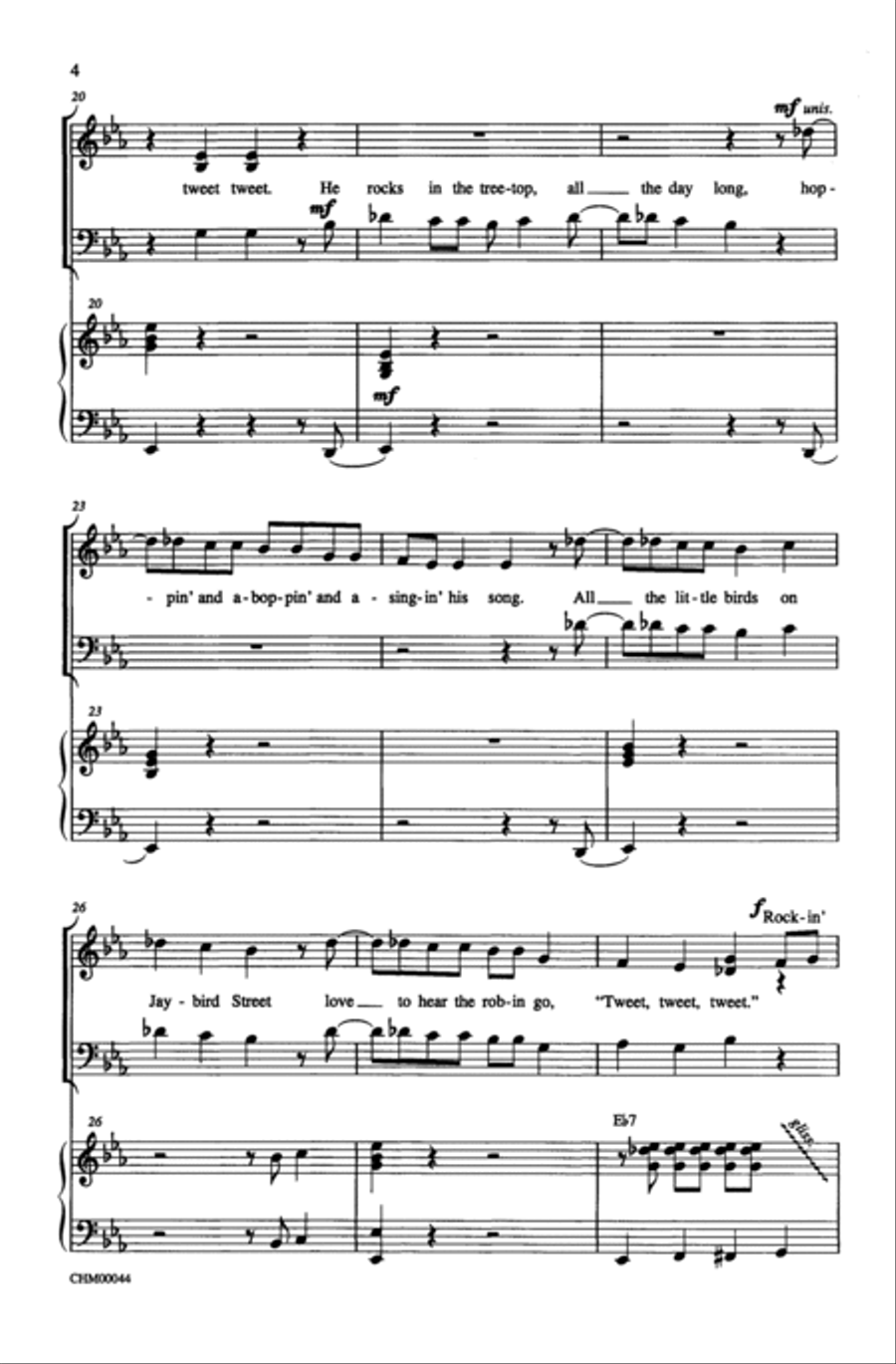 Rockin' Robin Rockin' Robin 3-Part scores gallery preview page 4
