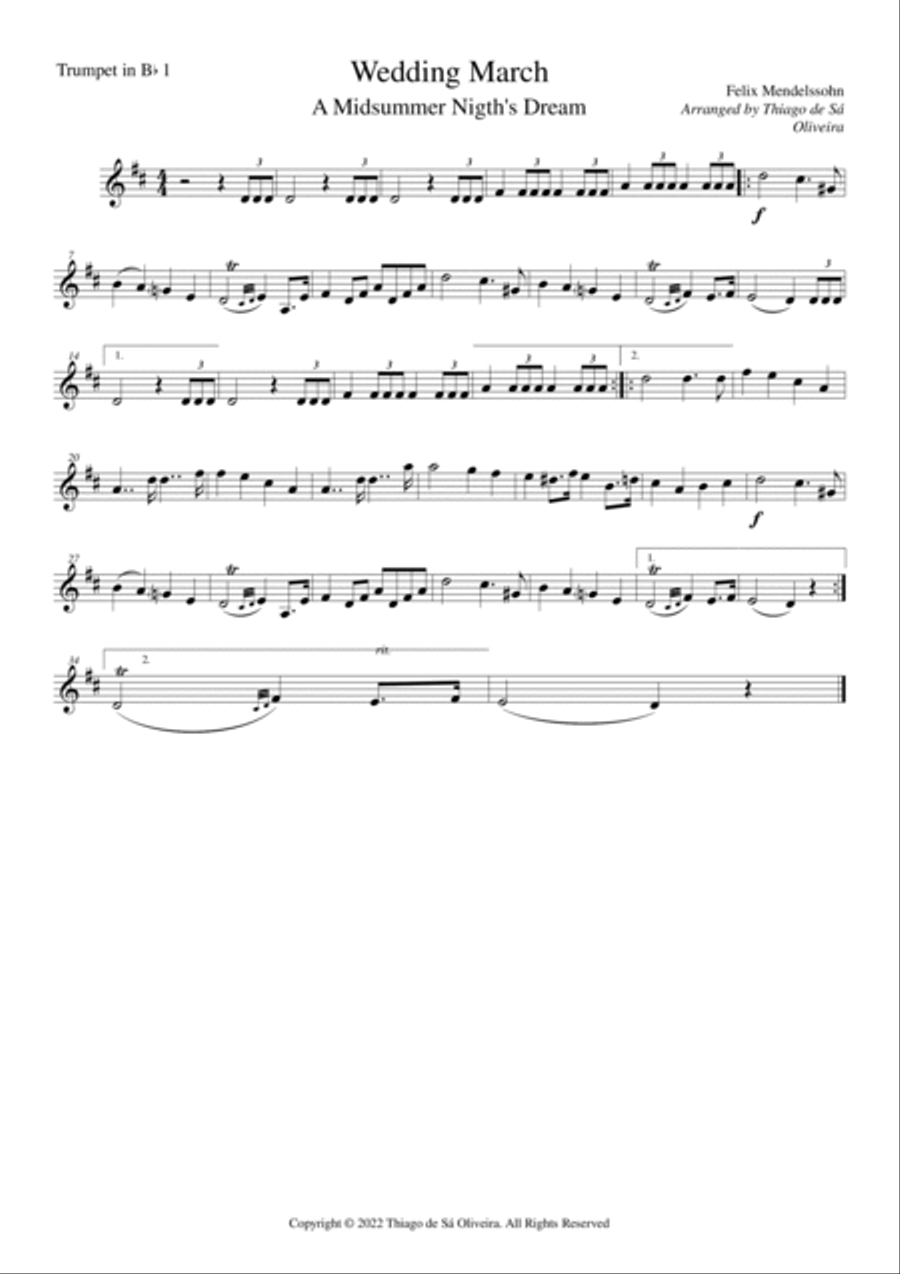 Wedding March Brass Ensemble scores gallery preview page 3