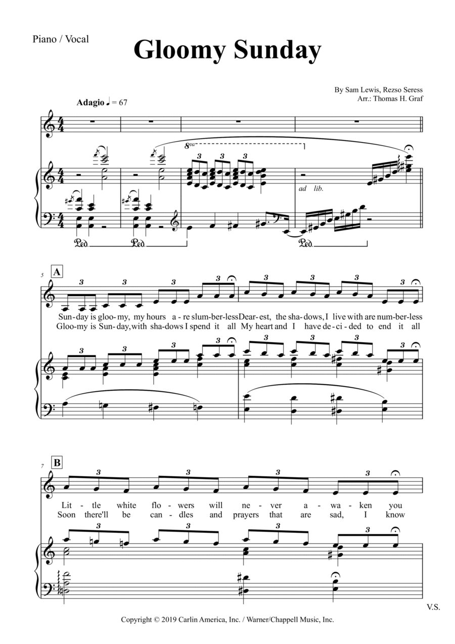 Gloomy Sunday Voice scores gallery preview page 1