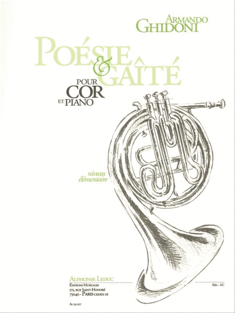 Cheerful Poetry, For Horn And Piano Horn scores gallery preview page 1