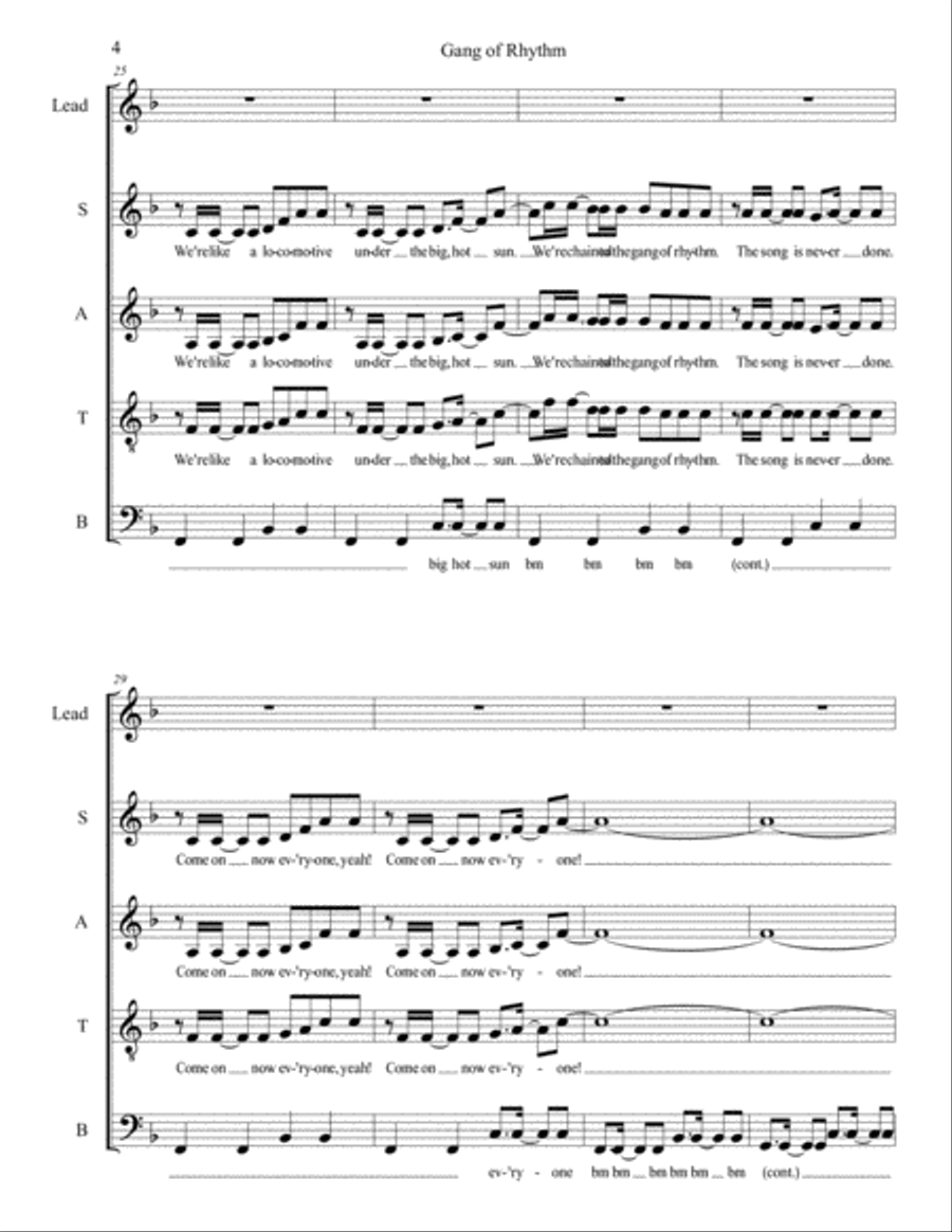 Gang Of Rhythm Gang Of Rhythm 4-Part scores gallery preview page 4