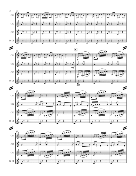 Bizet - Farandole from L'Arlesienne Suite No. II (for Clarinet Quartet) image number null