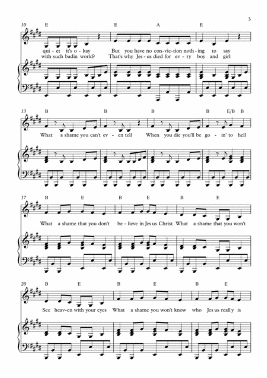 What a Shame Voice scores gallery preview page 3