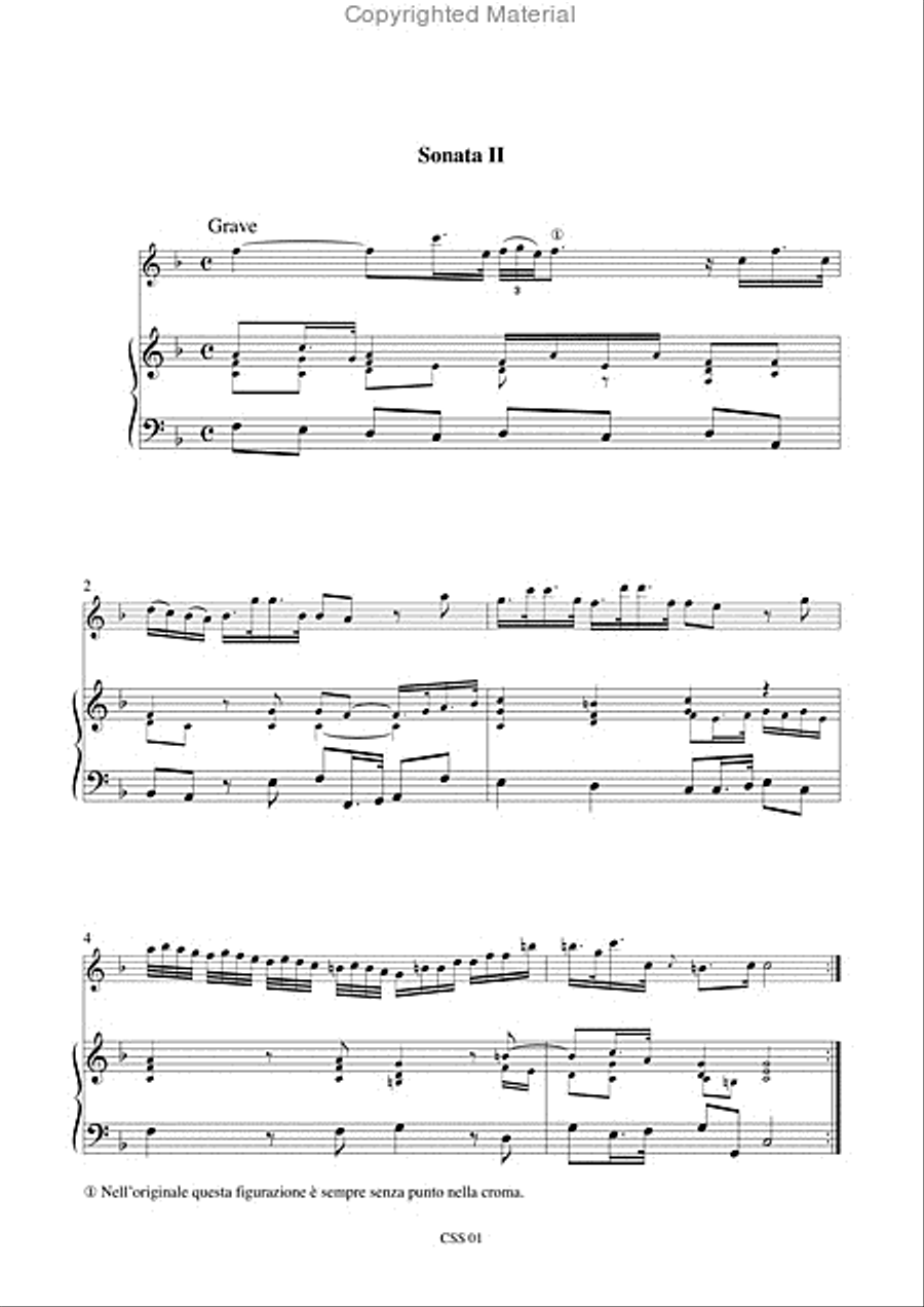 3 Sonate da camera for Treble Recorder and Continuo Flute scores gallery preview page 3