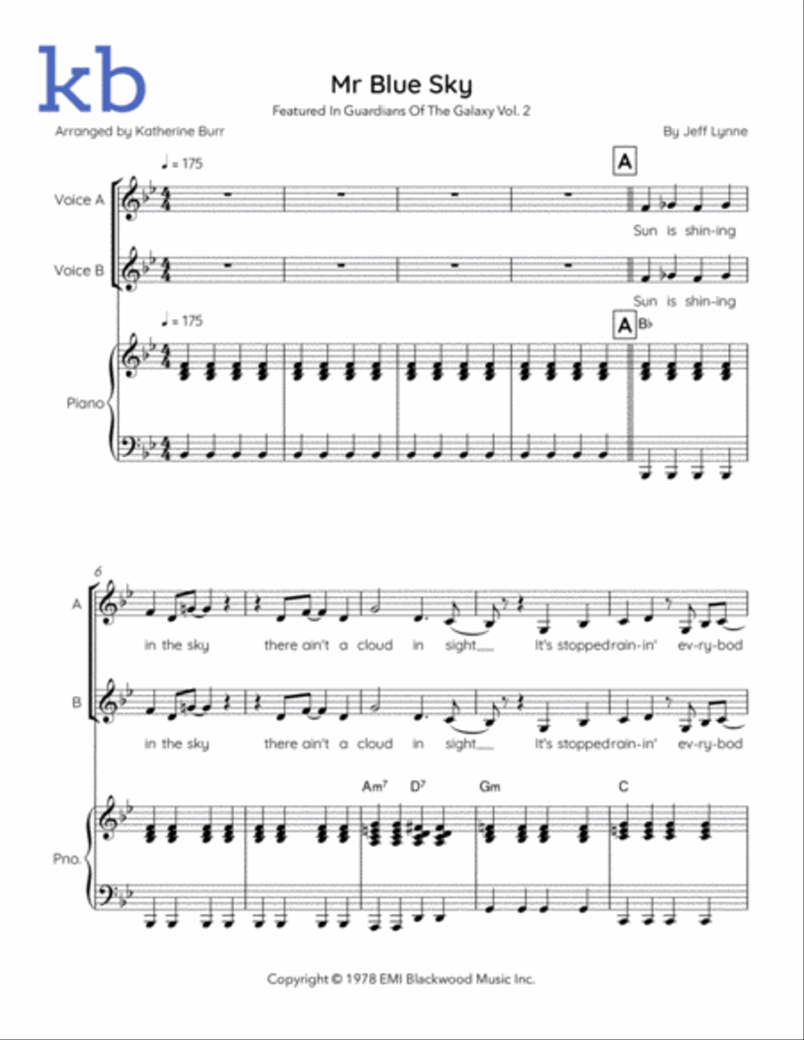 Mr. Blue Sky 2-Part scores gallery preview page 3