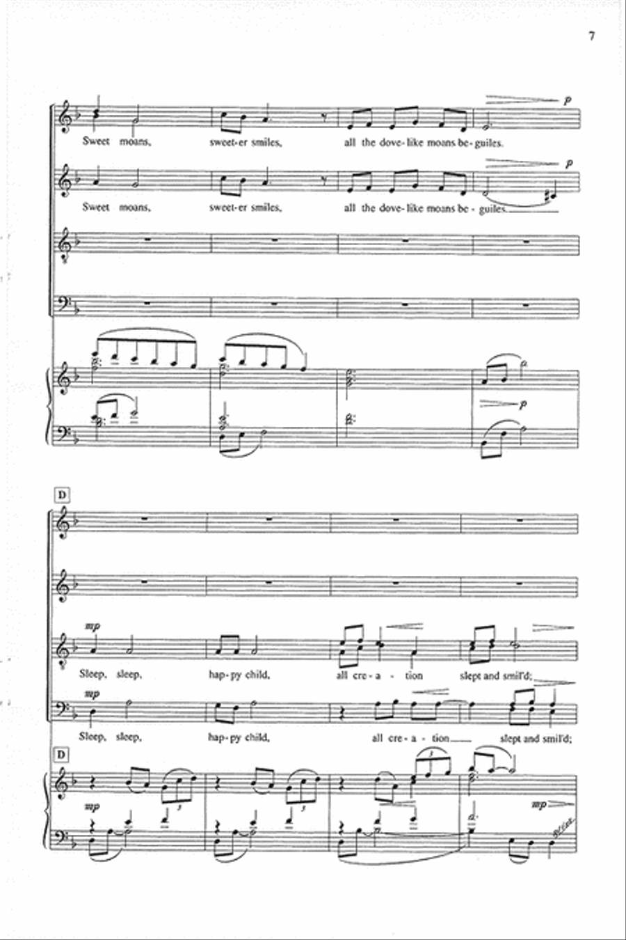 A Cradle Song A Cradle Song 4-Part scores gallery preview page 5