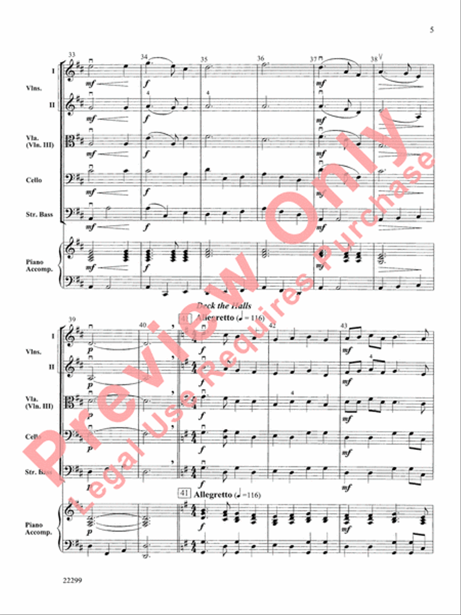 String a Song of Christmas String Orchestra scores gallery preview page 6