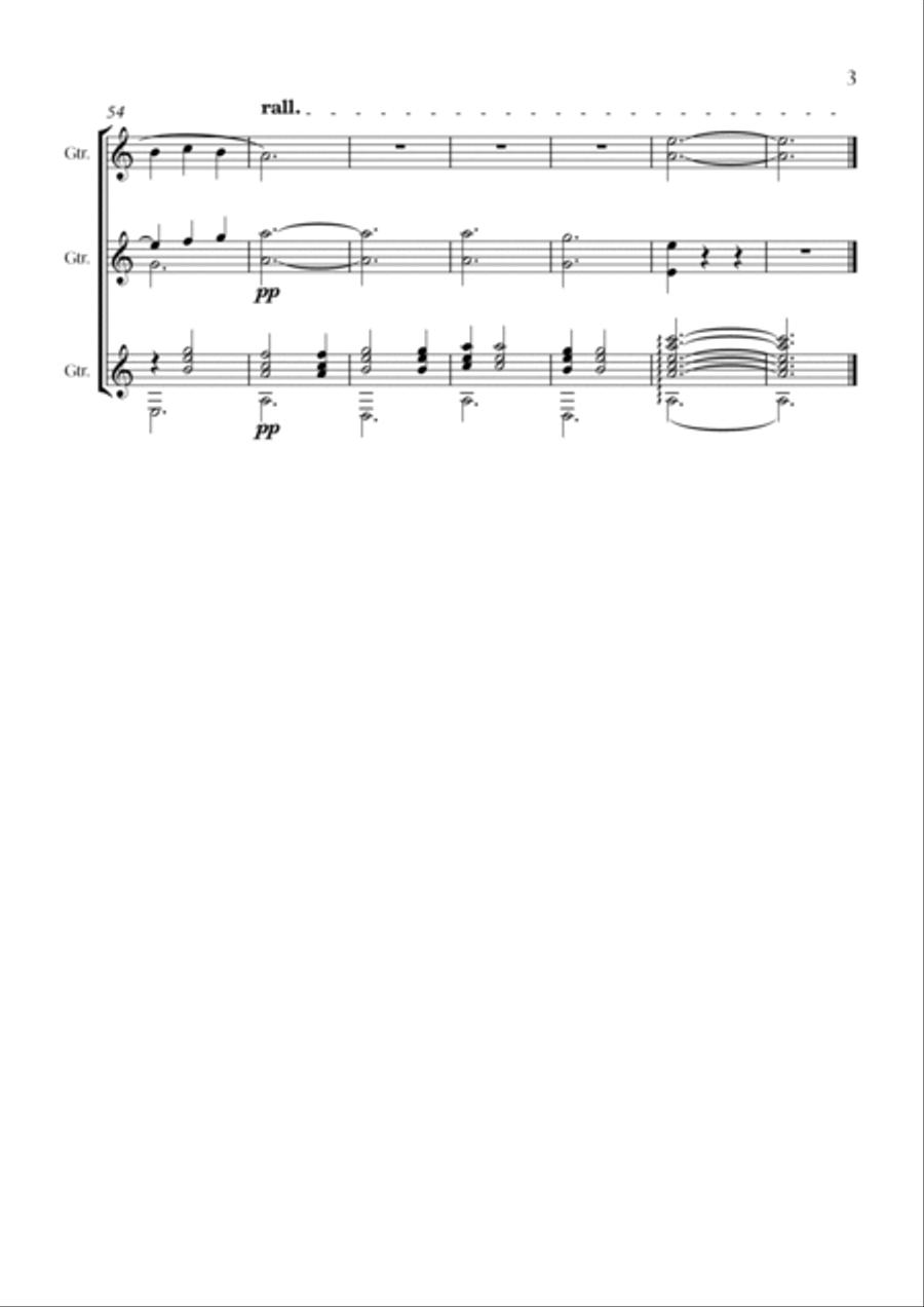 Gymnopedie 3 - guitar Trio Guitar Ensemble scores gallery preview page 4