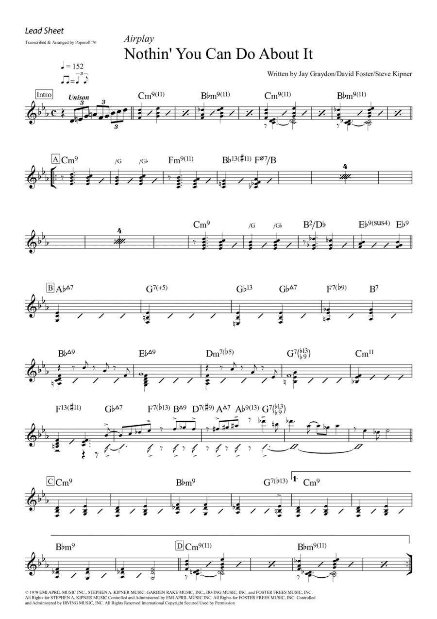 Nothing You Can Do About It Piano Solo scores gallery preview page 1