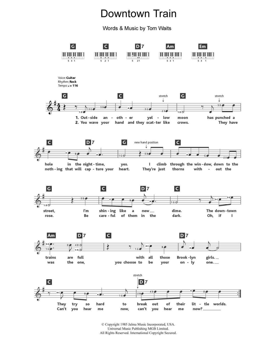 Downtown Train Piano scores gallery preview page 1