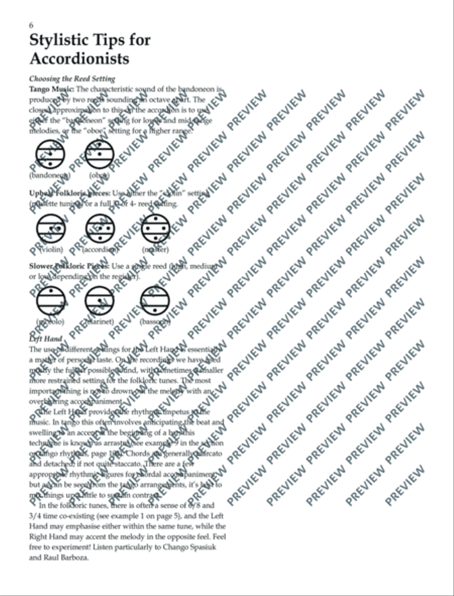 Argentinian Tango and Folk Tunes for Accordion Accordion scores gallery preview page 7