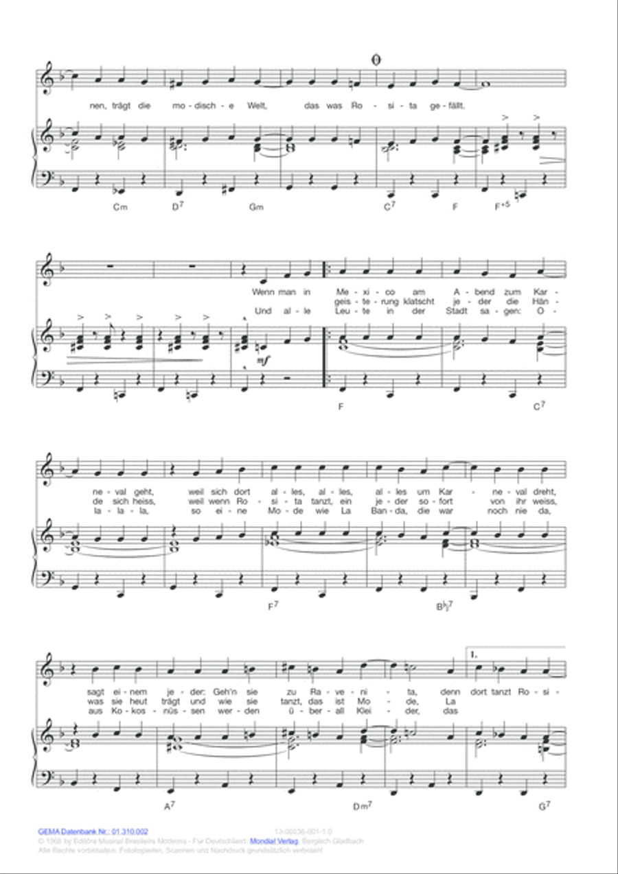 Zwei Apfelsinen im Haar Zwei Apfelsinen im Haar Piano, Vocal, Guitar scores gallery preview page 3