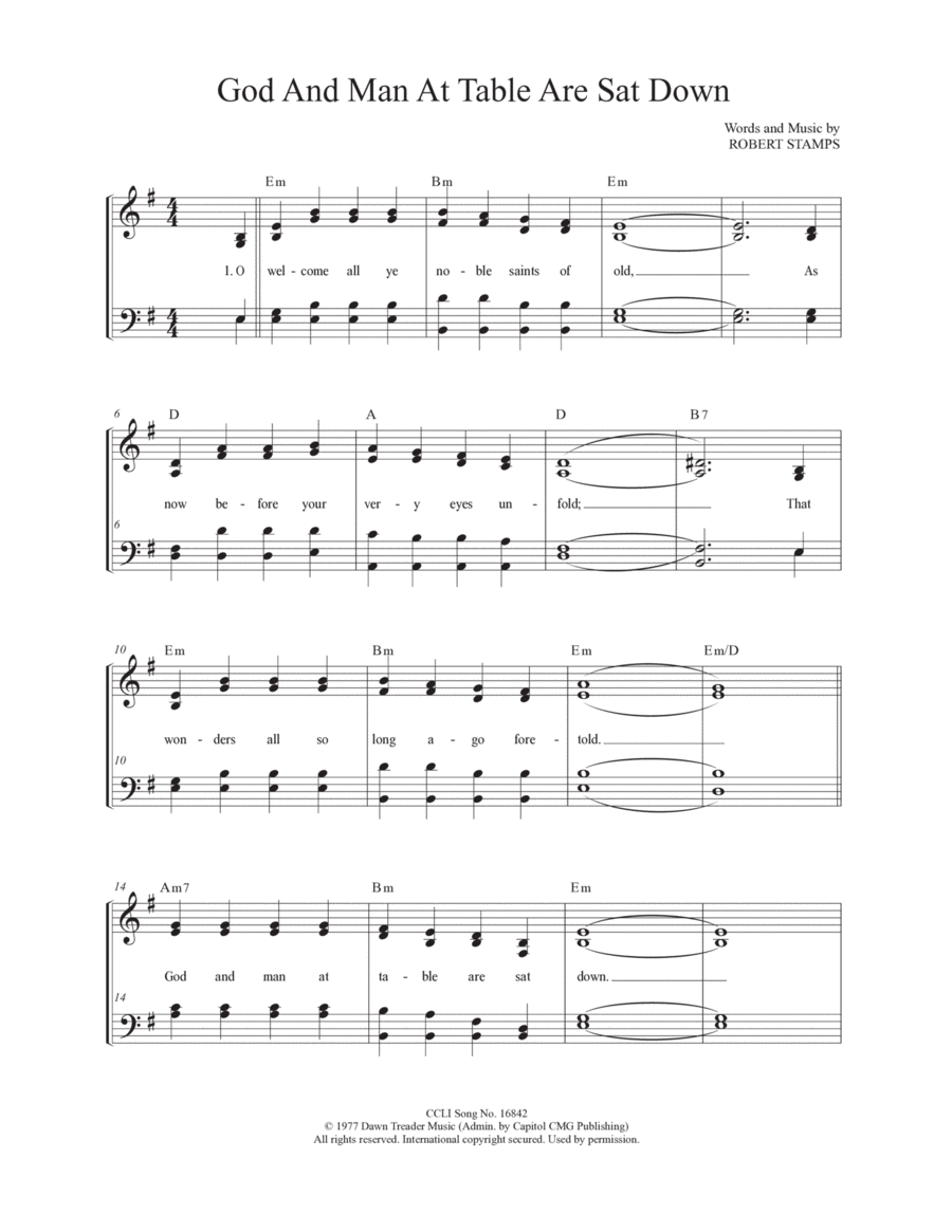God And Man At Table Are Sat Down 4-Part scores gallery preview page 1