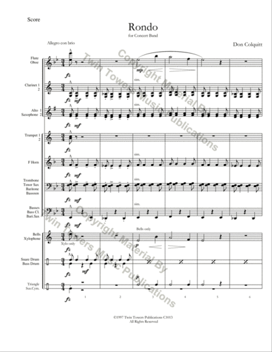 Rondo Concert Band scores gallery preview page 4