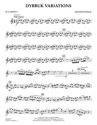 Dybbuk Variations - Bb Clarinet 3