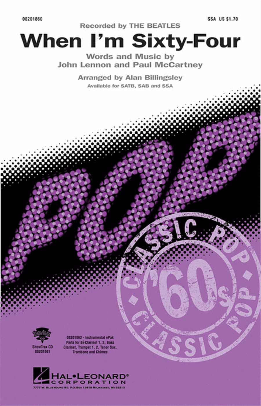 When I'm Sixty-Four When I'm Sixty-Four SSA scores gallery preview page 1