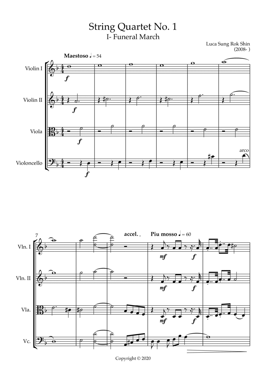 String Quartet No. 1 String Quartet scores gallery preview page 1