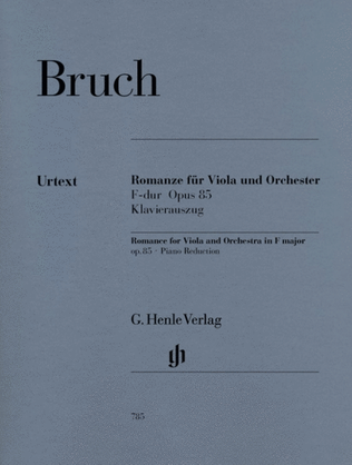 Book cover for Bruch - Romance In F Op 85 Viola/Piano Urtext