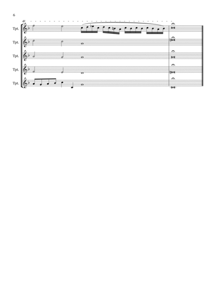 Canzona - Andrea Gabrieli - for Bb Trumpet Quintet - Score and Parts image number null