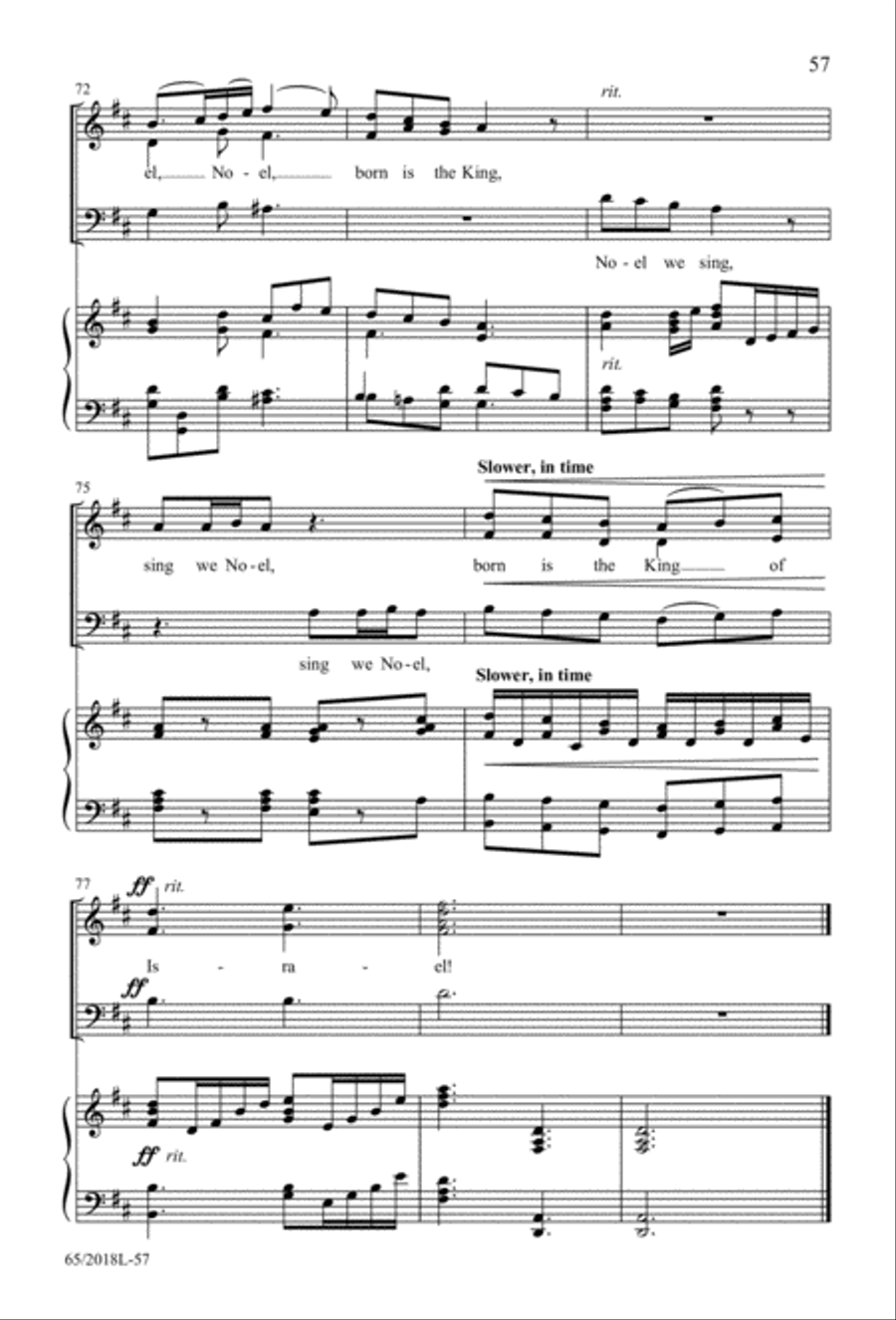 A Ceremony of Lessons and Carols 3-Part scores gallery preview page 58