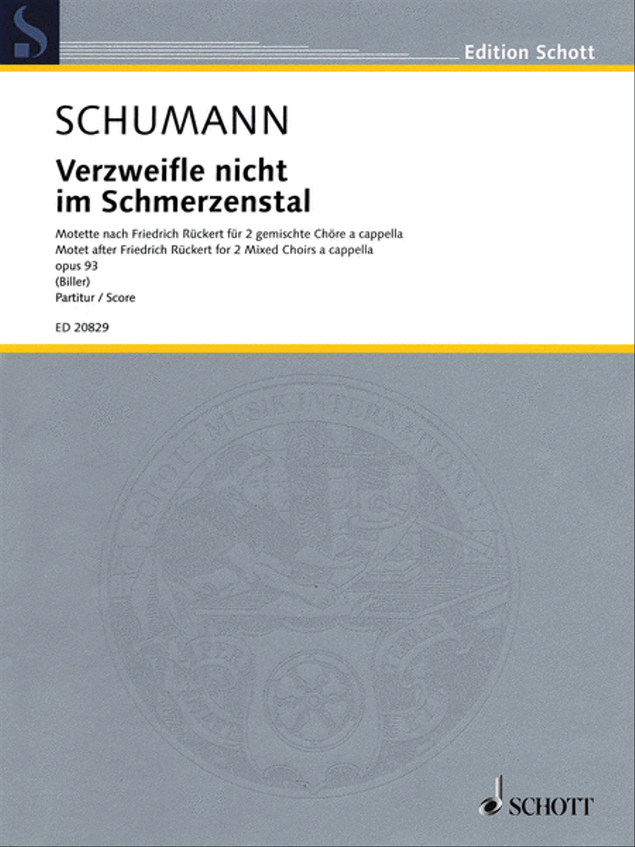 Verzweifle nicht im Schmerzenstal, Op. 93 SSAATTBB scores gallery preview page 1