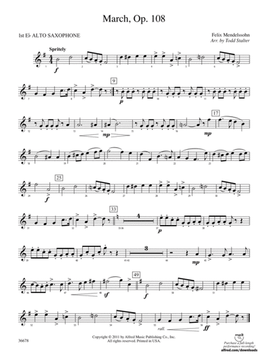 March, Op. 108: E-flat Alto Saxophone