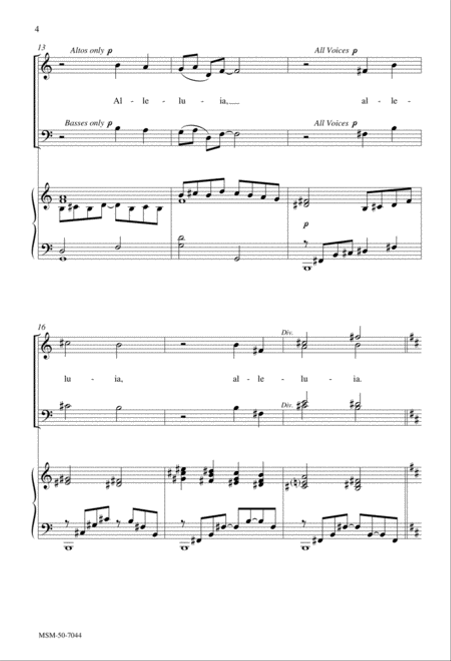 Alleluia 4-Part scores gallery preview page 4