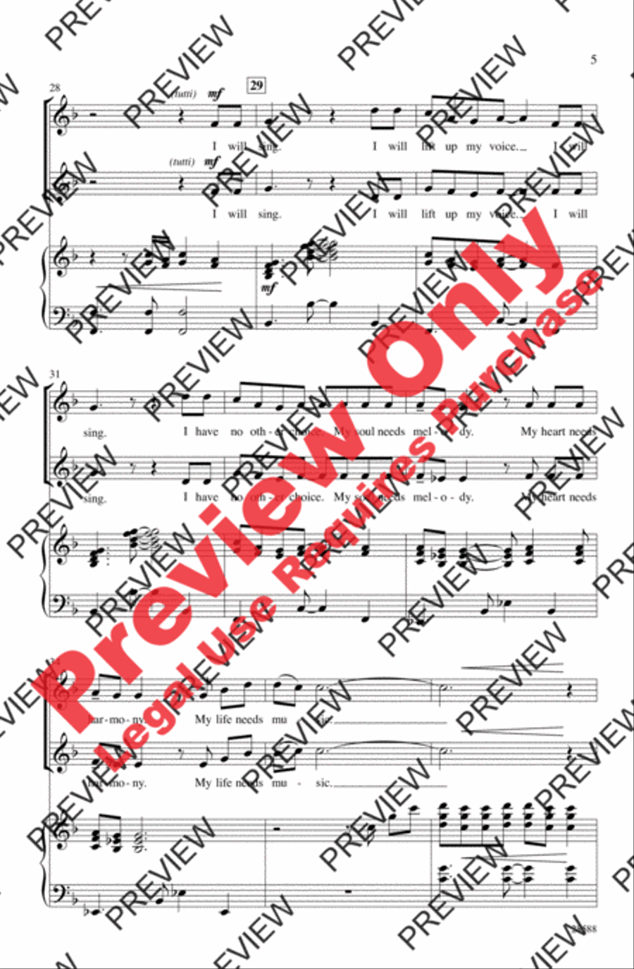 I Cannot Be Silent 2-Part scores gallery preview page 5