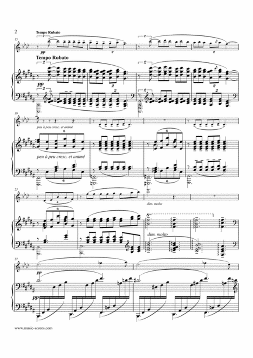 Clair de Lune - Alto Sax & Piano image number null