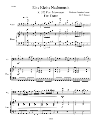 Eine Kleine Nachtmusik (A Little Night Music) for Cello Solo with Piano Accompaniment