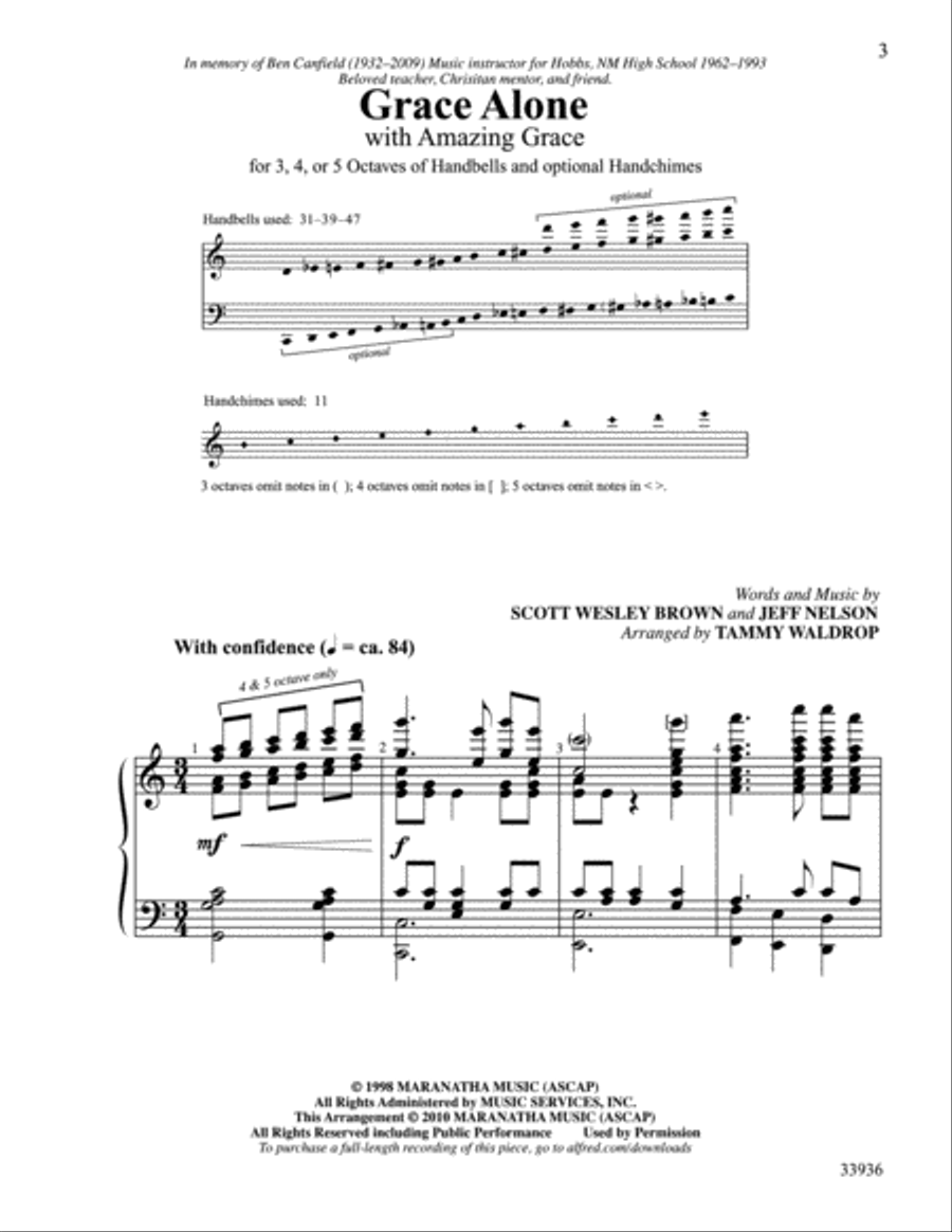 Grace Alone Grace Alone Handbell Choir scores gallery preview page 2