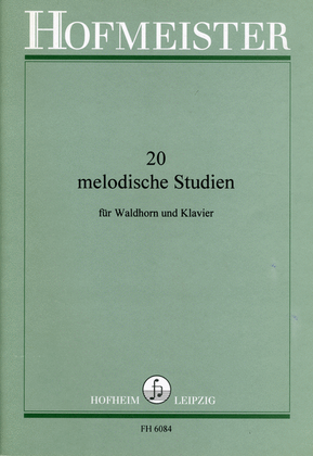 Book cover for 20 melodische Studien