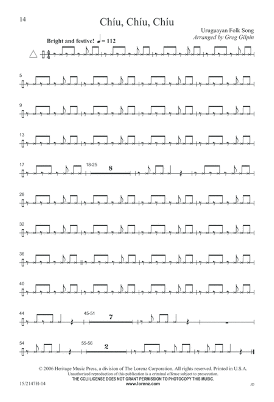 Chíu, Chíu, Chíu Chíu, Chíu, Chíu 3-Part scores gallery preview page 14