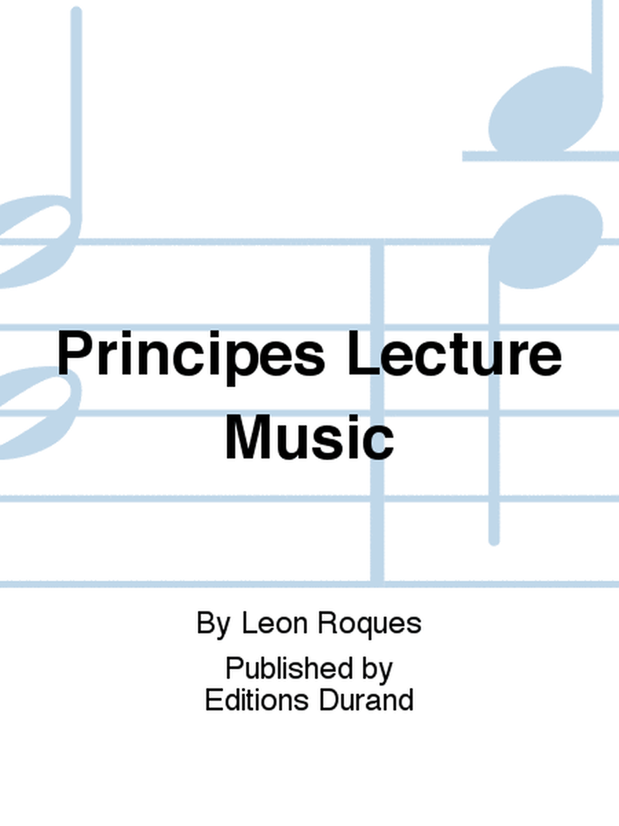 Principes Lecture Music