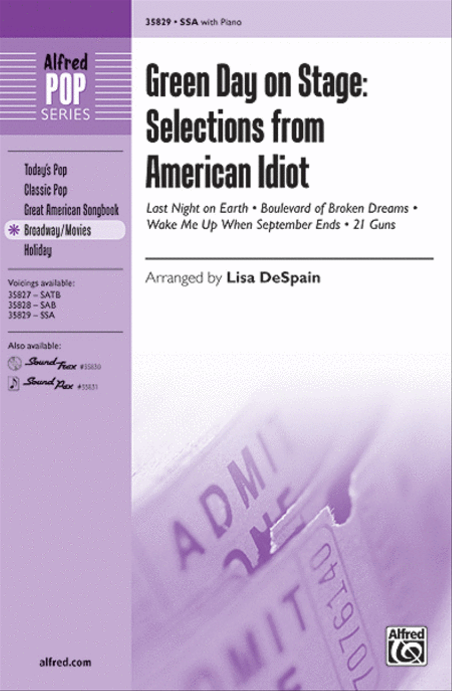 Green Day on Stage: Selections from American Idiot Women's Choir scores gallery preview page 1