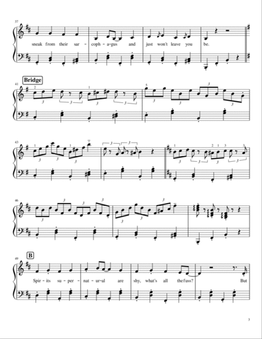 Spooky Scary Skeletons Spooky Scary Skeletons Piano Solo scores gallery preview page 3