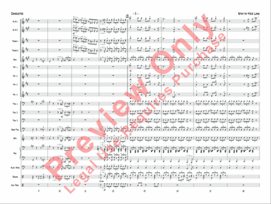 Stay in Your Lane Jazz Ensemble scores gallery preview page 5
