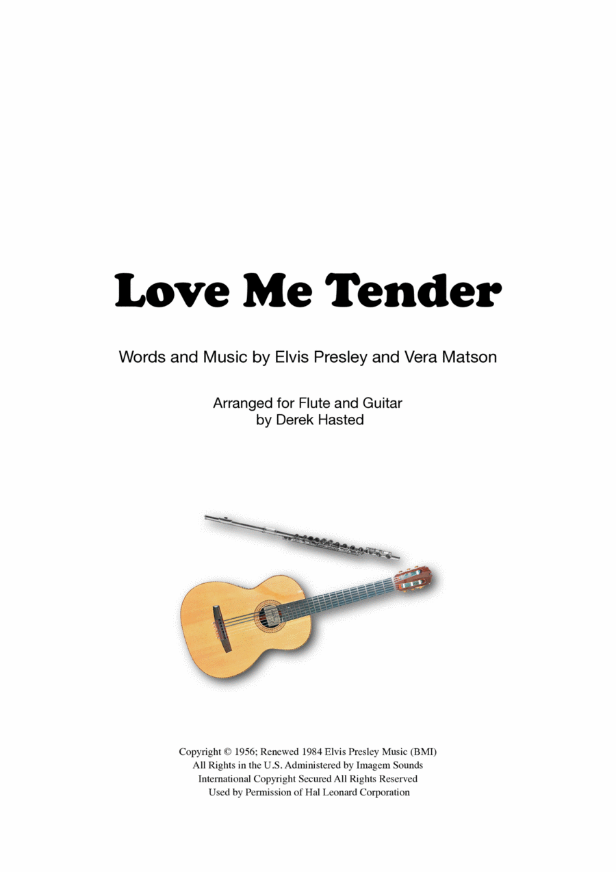 Love Me Tender Flute scores gallery preview page 1